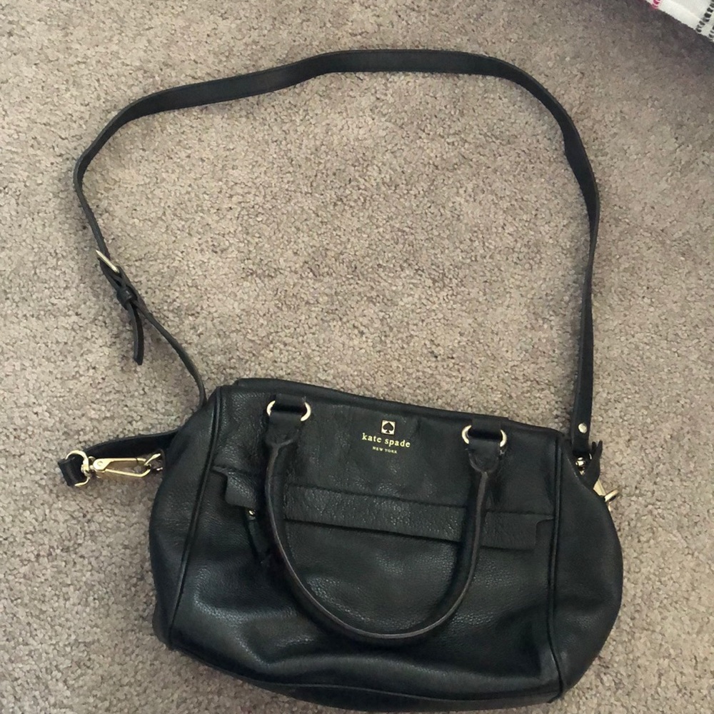 Black leather kate Spade